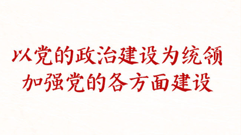 铸魂强党丨以党的政治建设为统领加强党的各方面建设